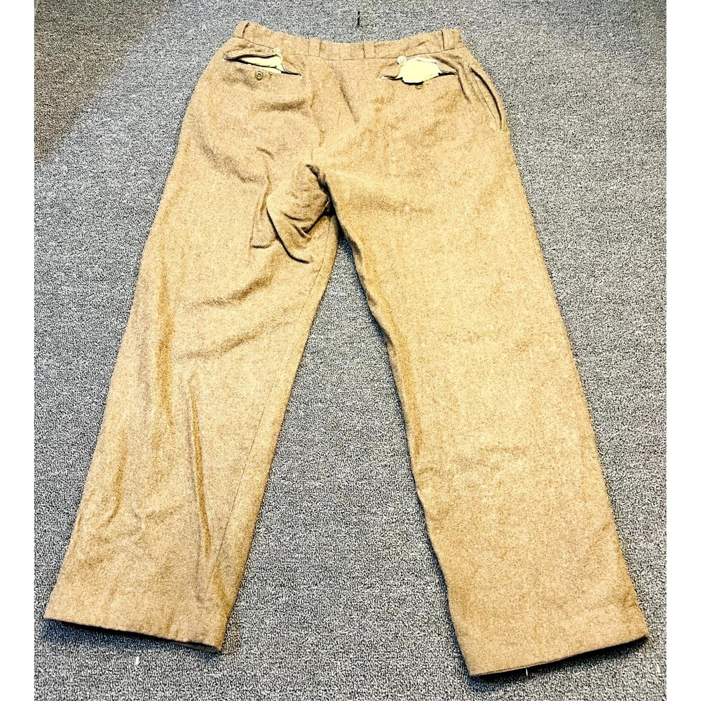 Vintage 1950s French Army ARMEE Wool Pants 32x30 Military Trousers Distressed - Picture 12 of 16